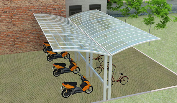 小區(qū)自行車停車棚哪種材質(zhì)好