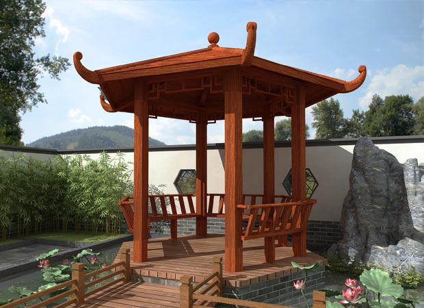 鋁合金六角涼亭