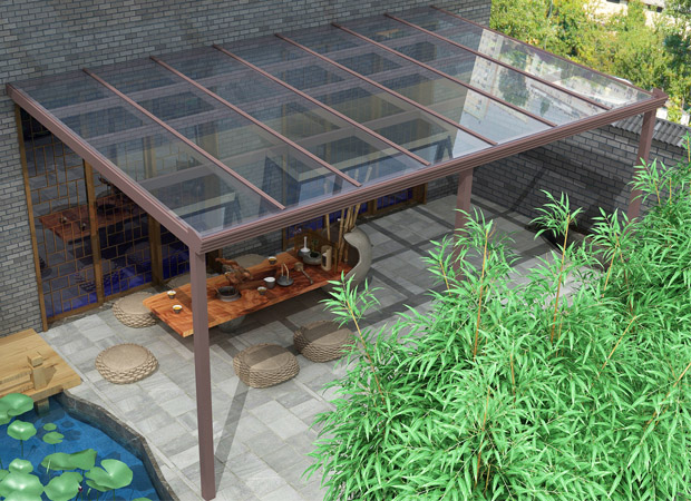 鋁合金遮陽雨棚 露臺棚