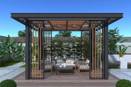 鋁合金新中式?jīng)鐾ぃO(shè)計時尚且富有立體感