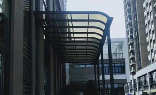 鋁合金雨棚 案例實(shí)圖